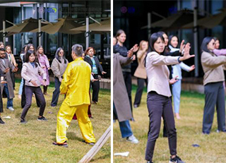 伟德官网教师应邀在全球气候金融高级别研讨会期间传授太极文化